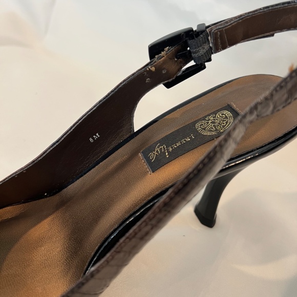 J. Renee Luxe Chestnut Brown Rosa Belly Snake 8M Heels *NWT* - Picture 4 of 5